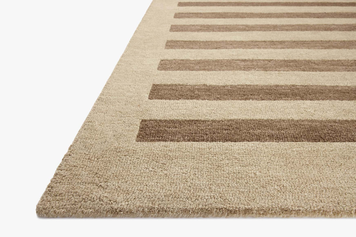 Craven Oatmeal/Bark Rug – corner detail