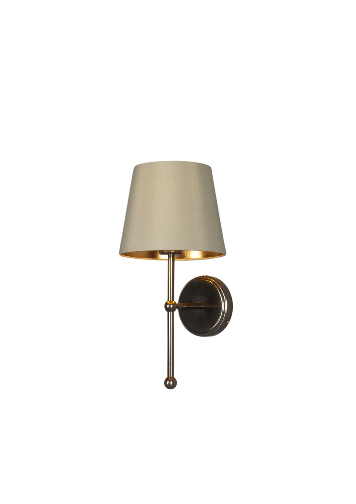 California Modern Brass Wall Sconce with Fabric Shade