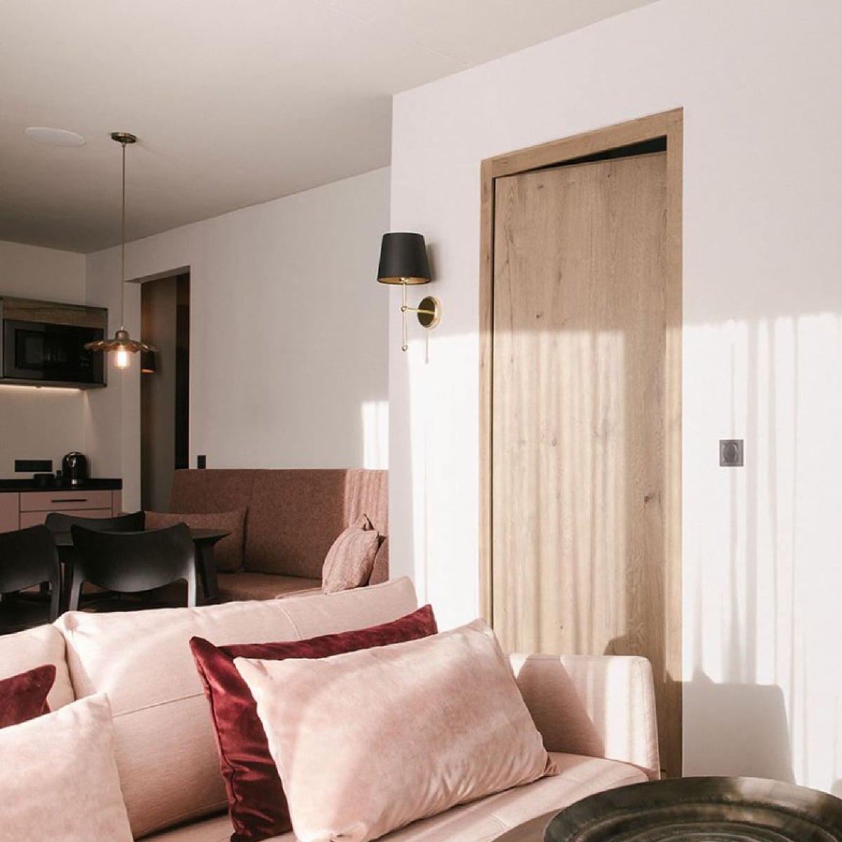 California Modern Brass Wall Sconce with Fabric Shade