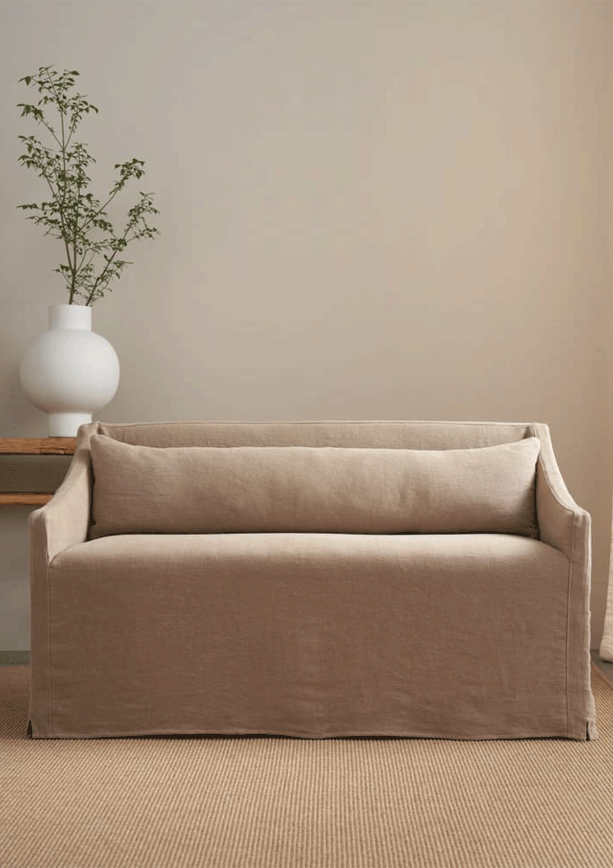 Cedric Slipcovered Banquette
