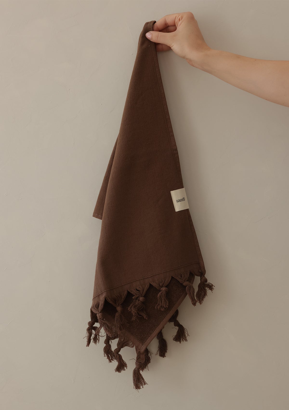 Chocolate Vintage Wash Hand Towel