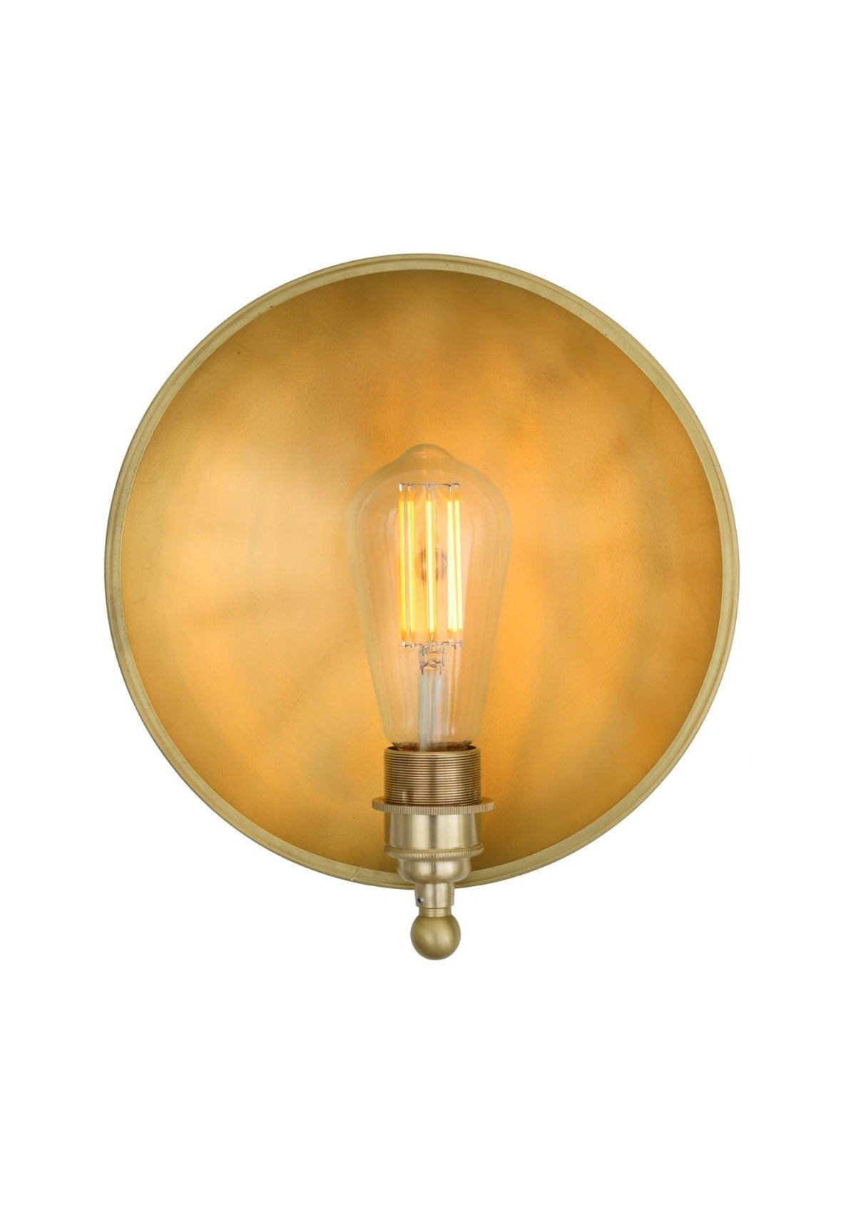 Chulainn Industrial Brass Dish Wall Sconce – Satin Brass