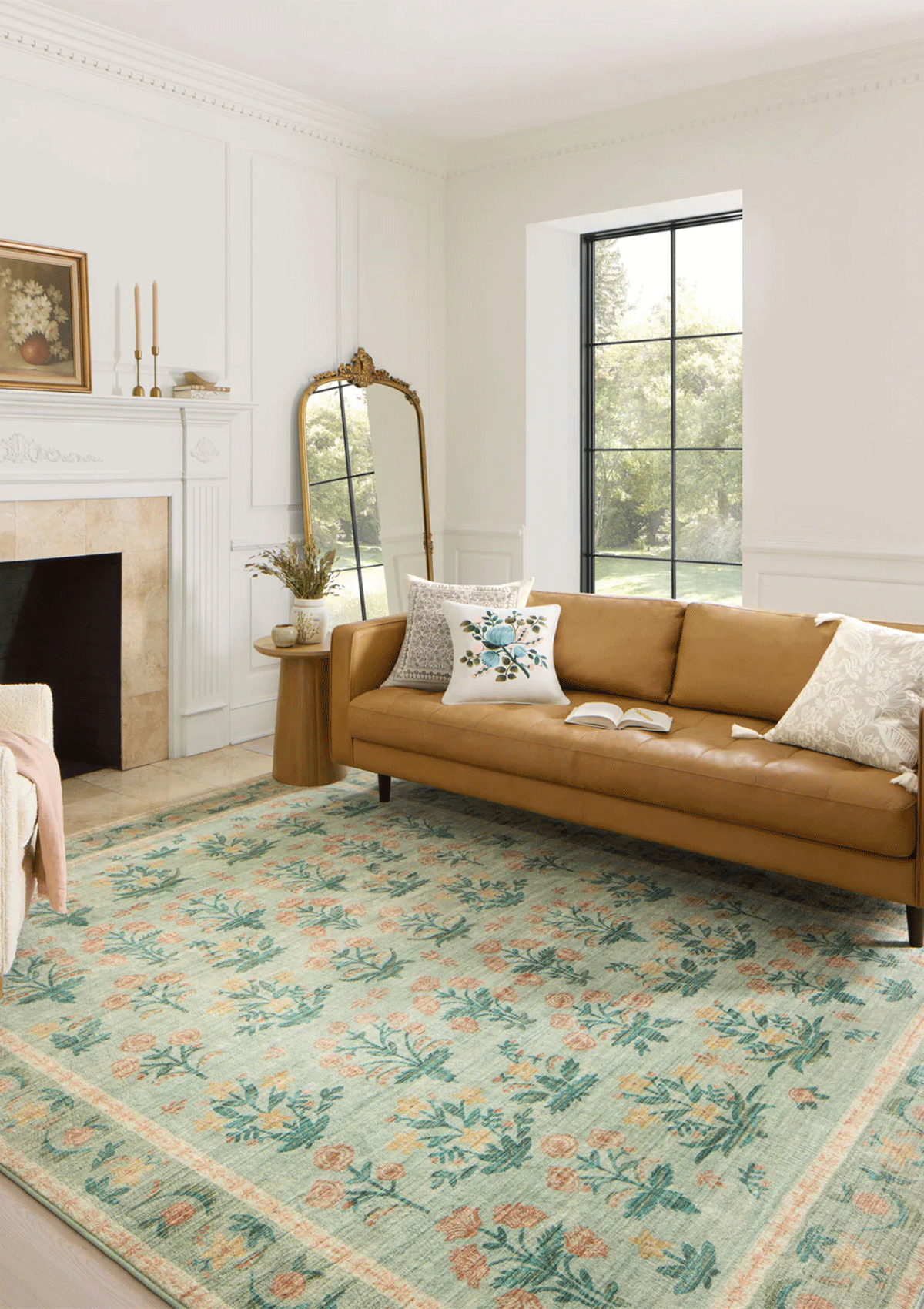 Eden Mughal Rose Moss Rug