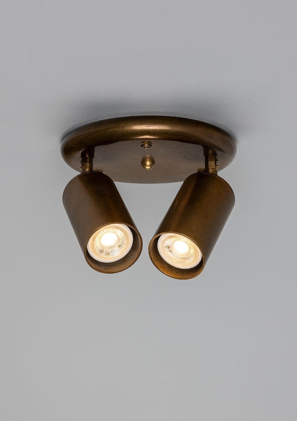 Evanston Brass Two-Light Ceiling Spotlight