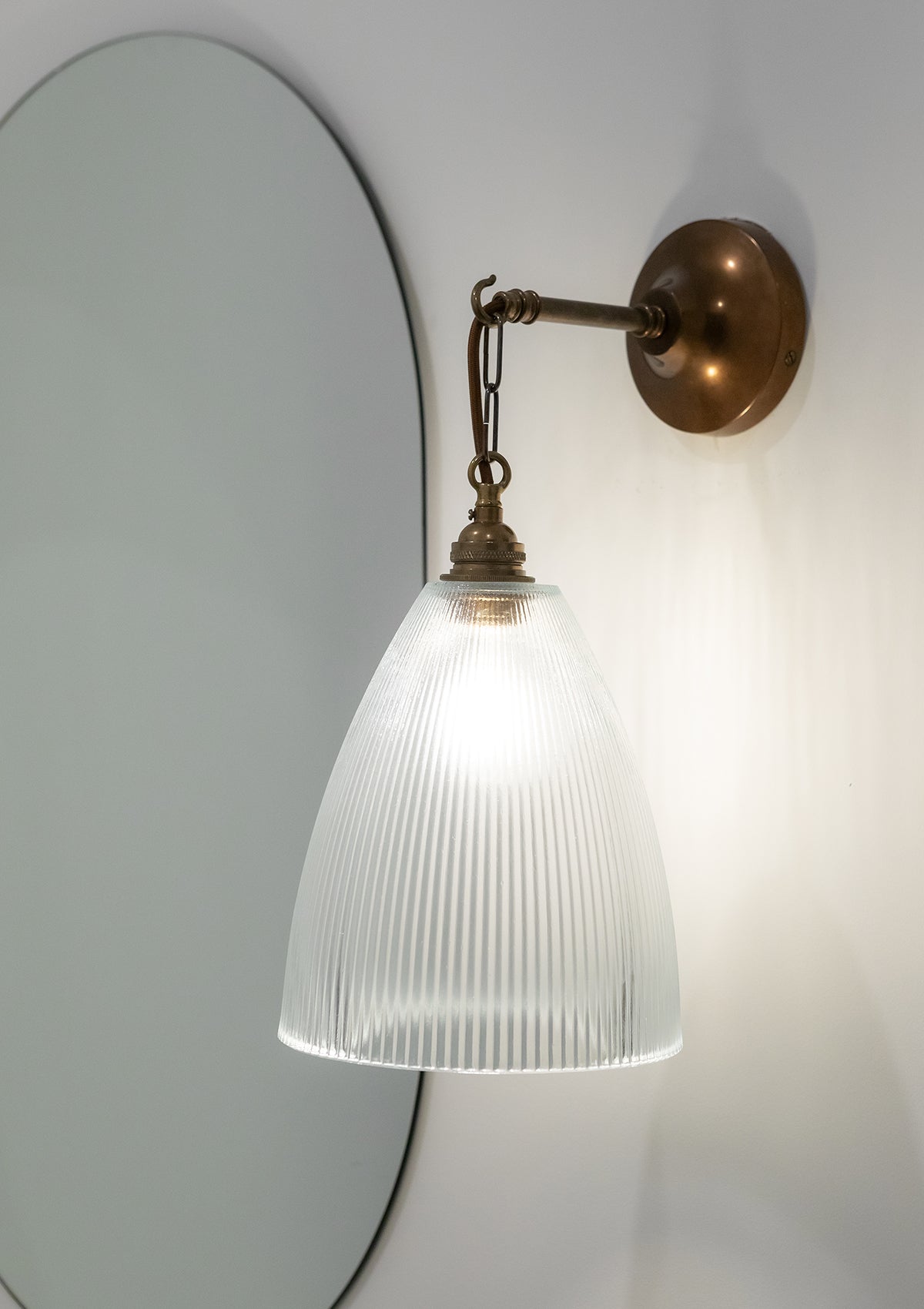 Fend Vintage Prismatic Glass Wall Sconce