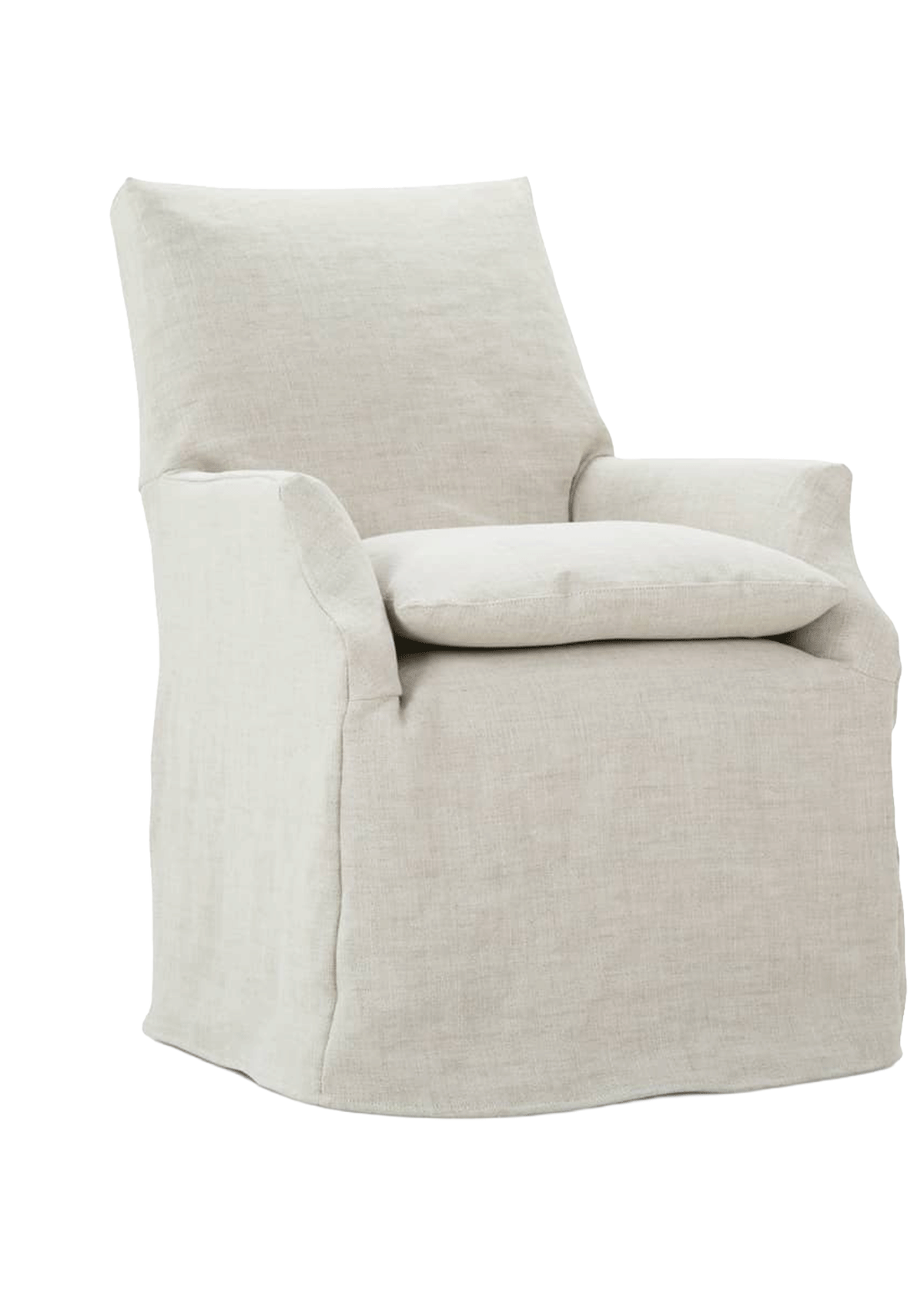 Fern Slipcovered Dining Arm Chair