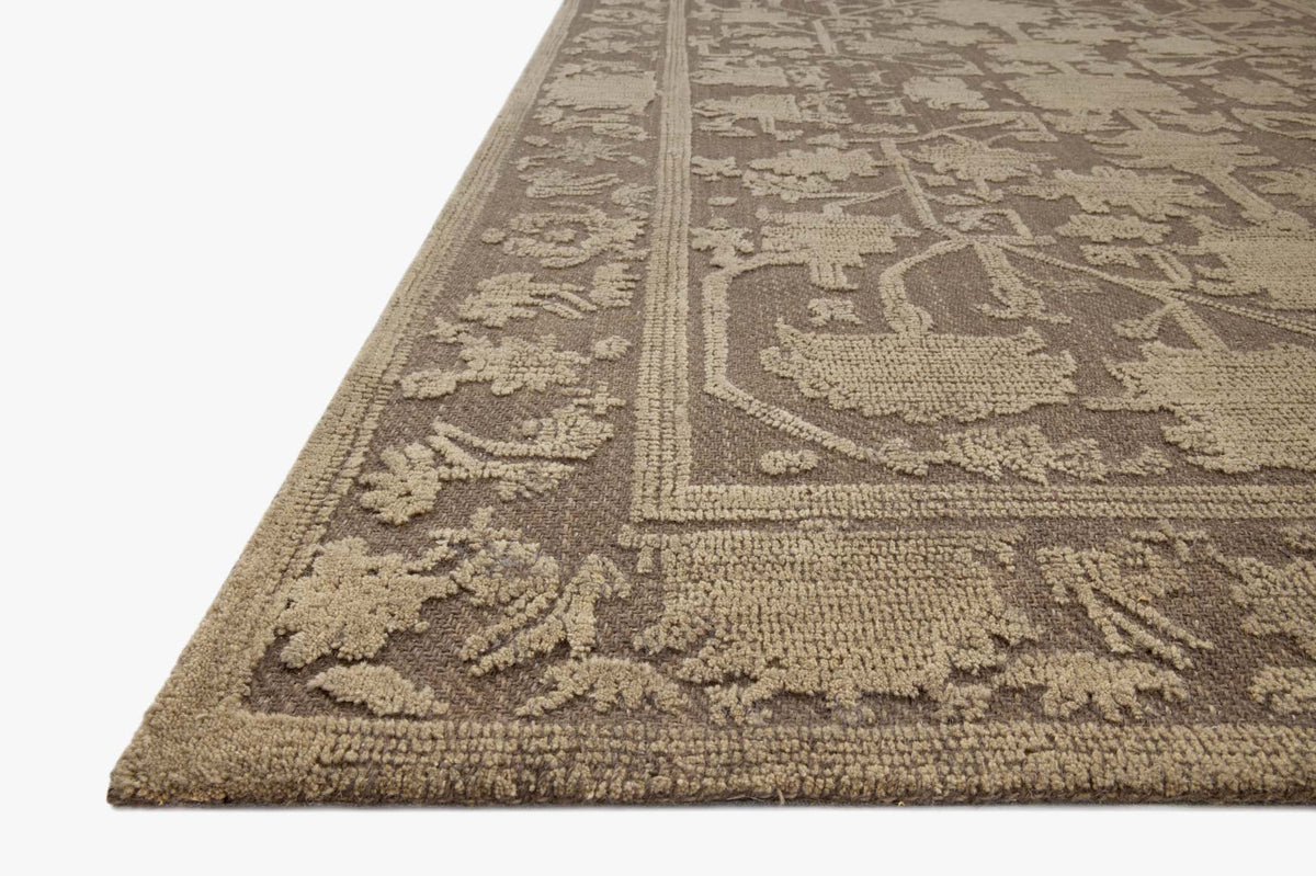 Gloria Bark/Khaki Rug – corner detail