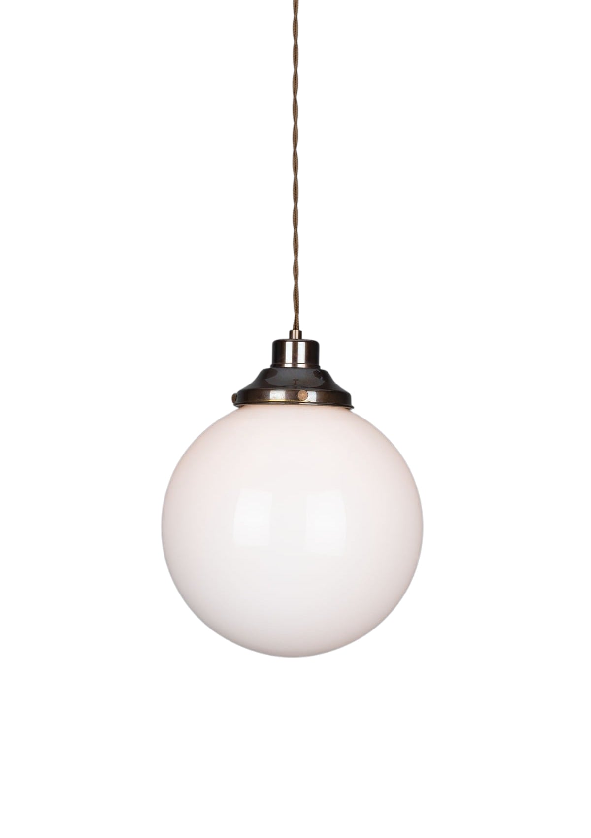 Gentry Opal Globe Pendant Light 9.75" – Antique Brass