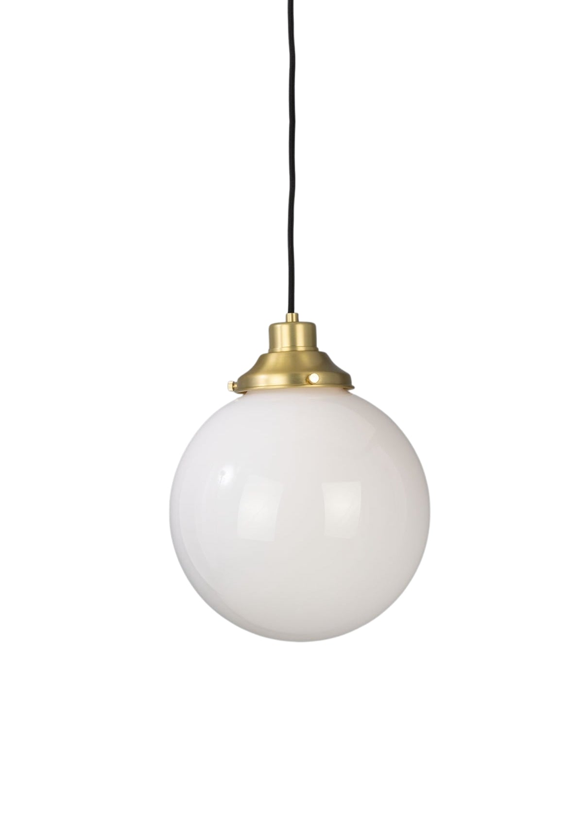 Gentry Opal Globe Pendant Light 9.75" – Satin Brass