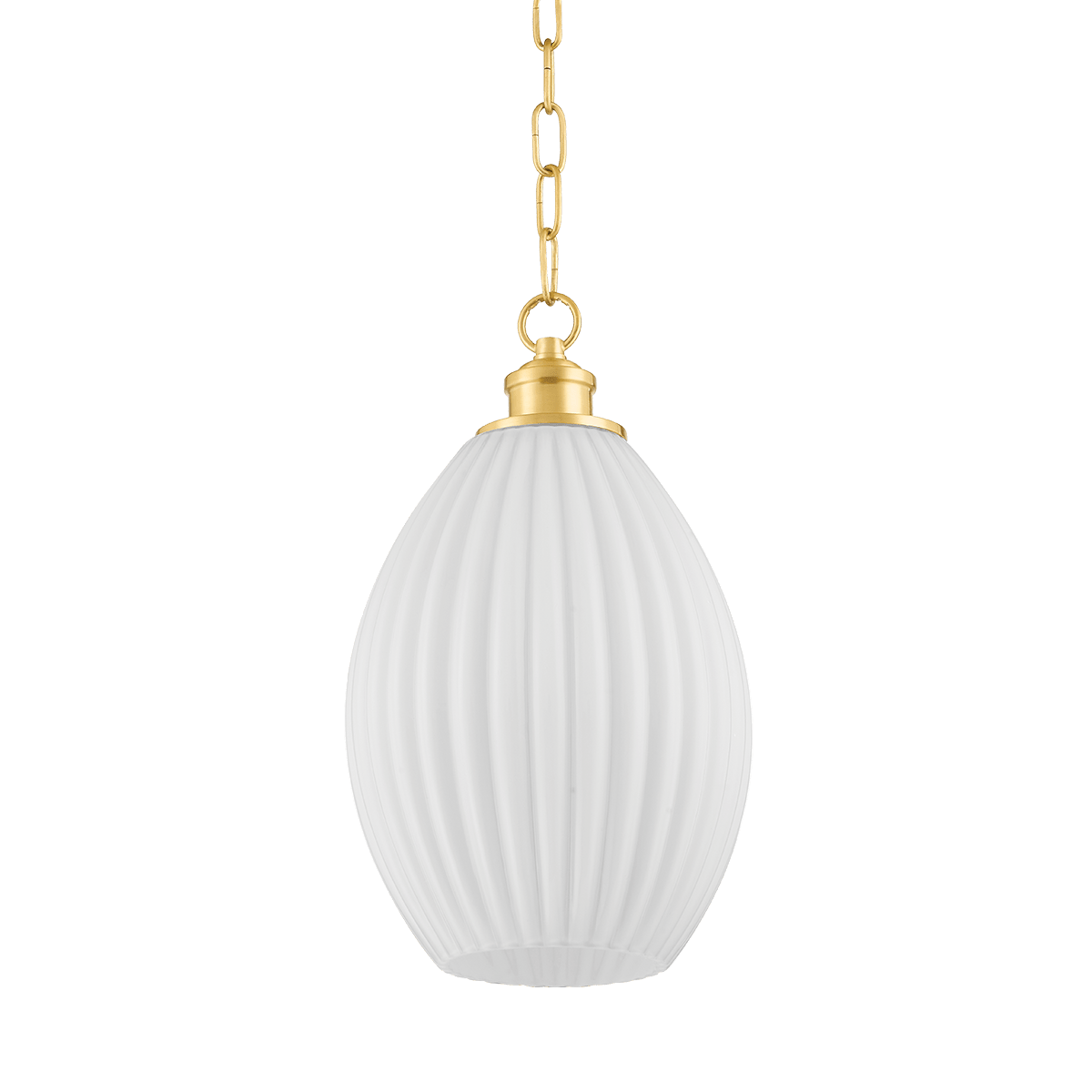 Hillary Pendant – 9" W in Aged Brass