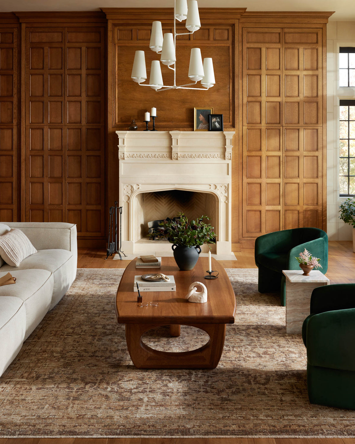 Heritage Bark/Multi Rug – room scene