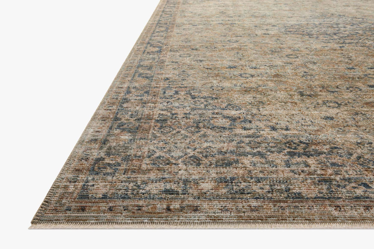 Heritage Sage/Navy Rug – corner detail