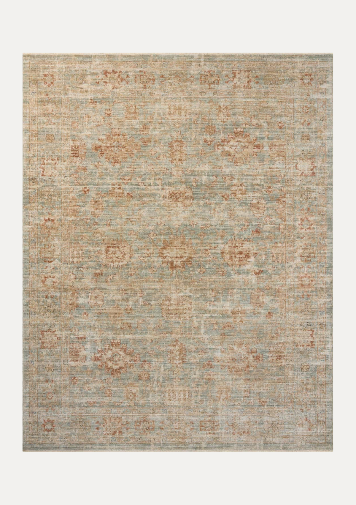 Heritage Aqua/Terracotta Rug