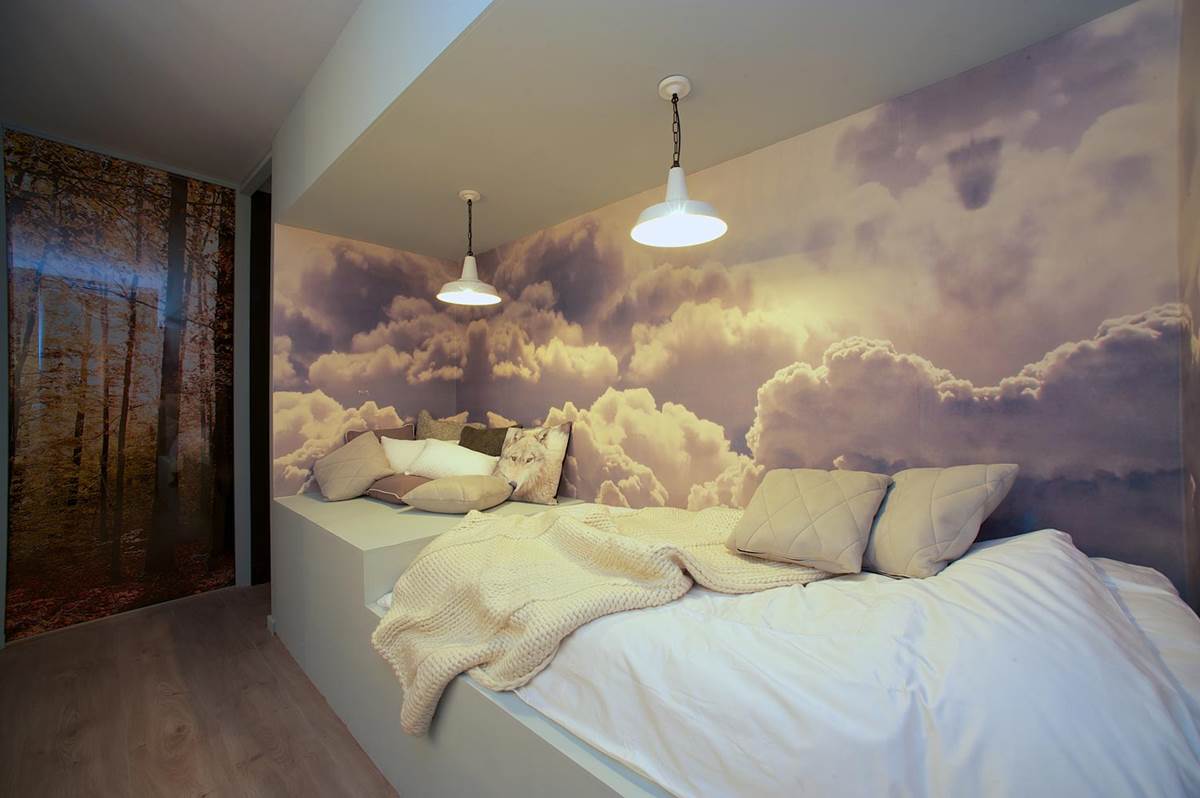 Hex Industrial Factory Pendant Light – in a Bedroom