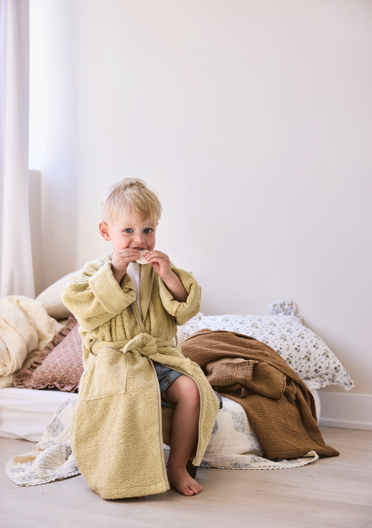 Sage Hooded Bathrobe