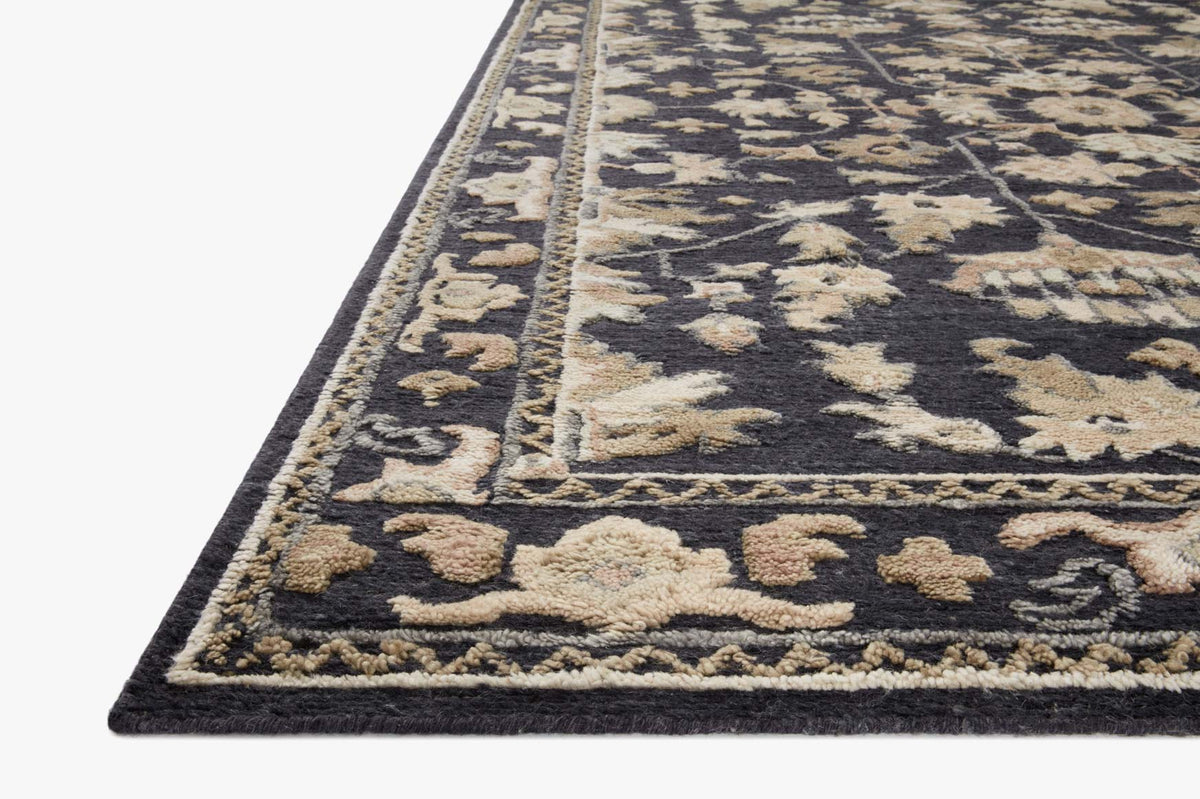 Ingrid Navy/Multi Rug – corner detail