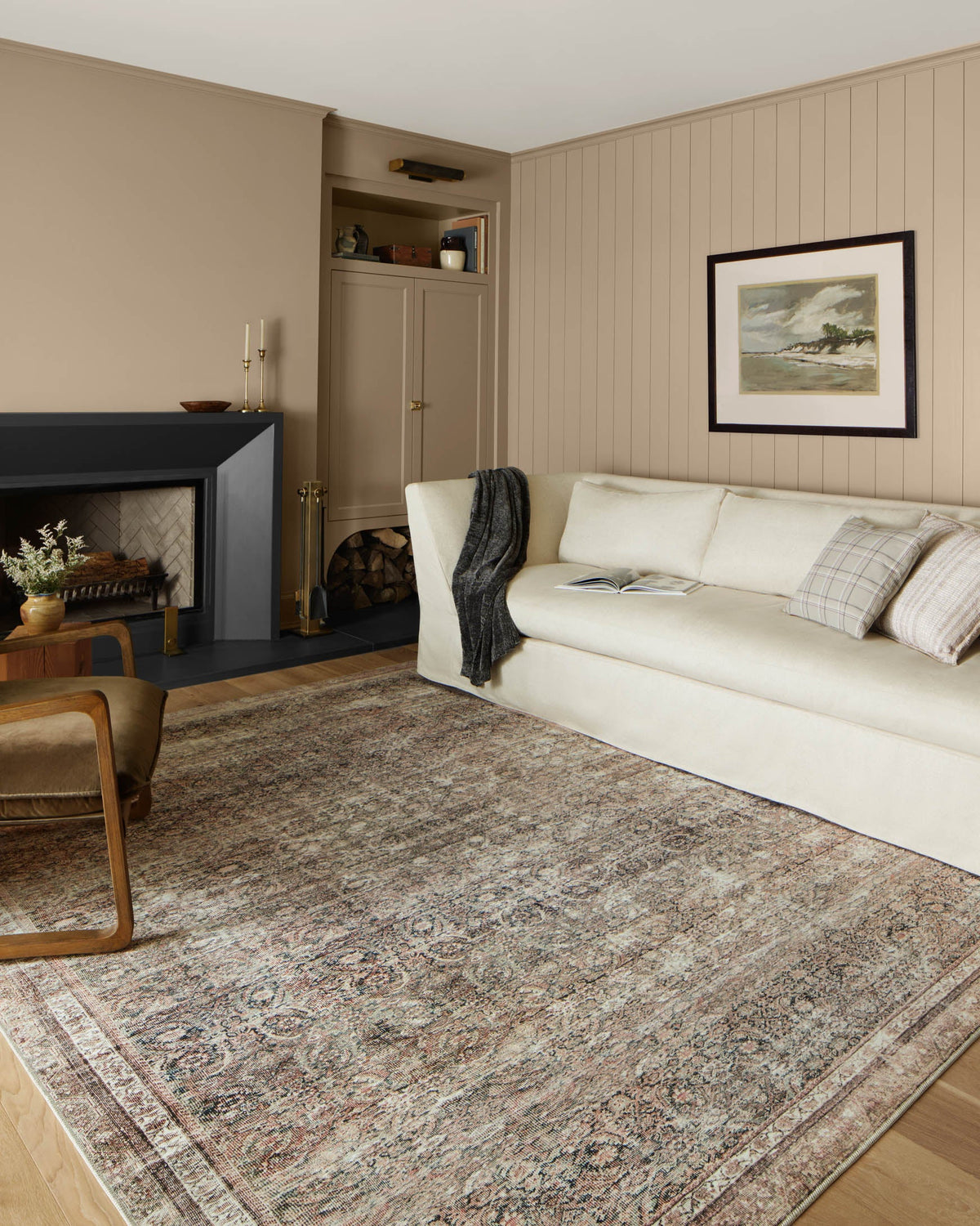 Jules Ink/Terracotta Rug – room scene