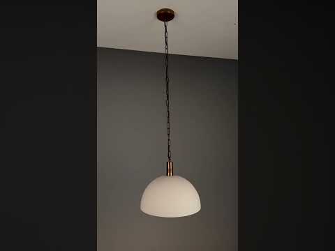Kauri Rounded Dome Pendant Light, Matte White