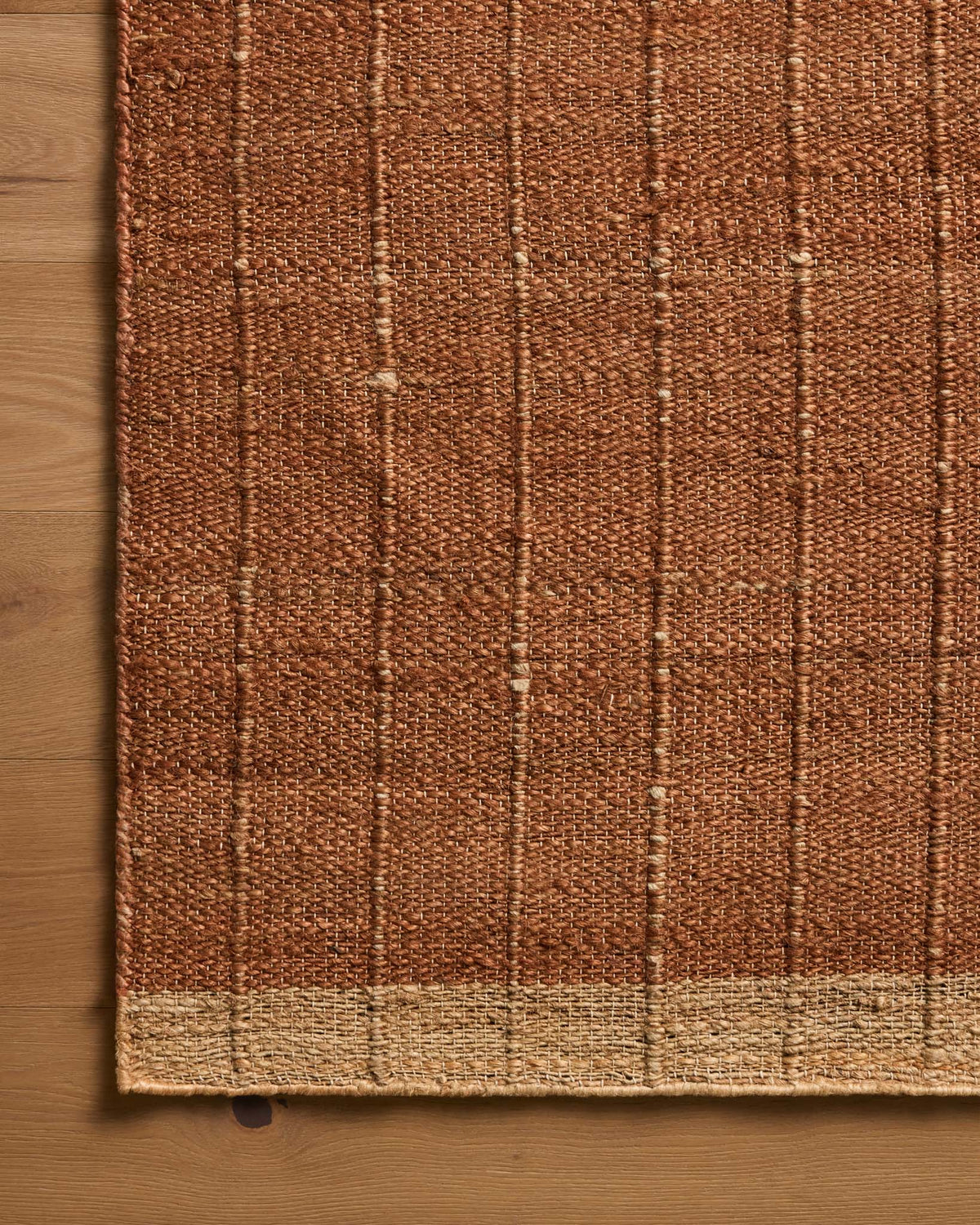 Laken Rust/Natural Rug – detail