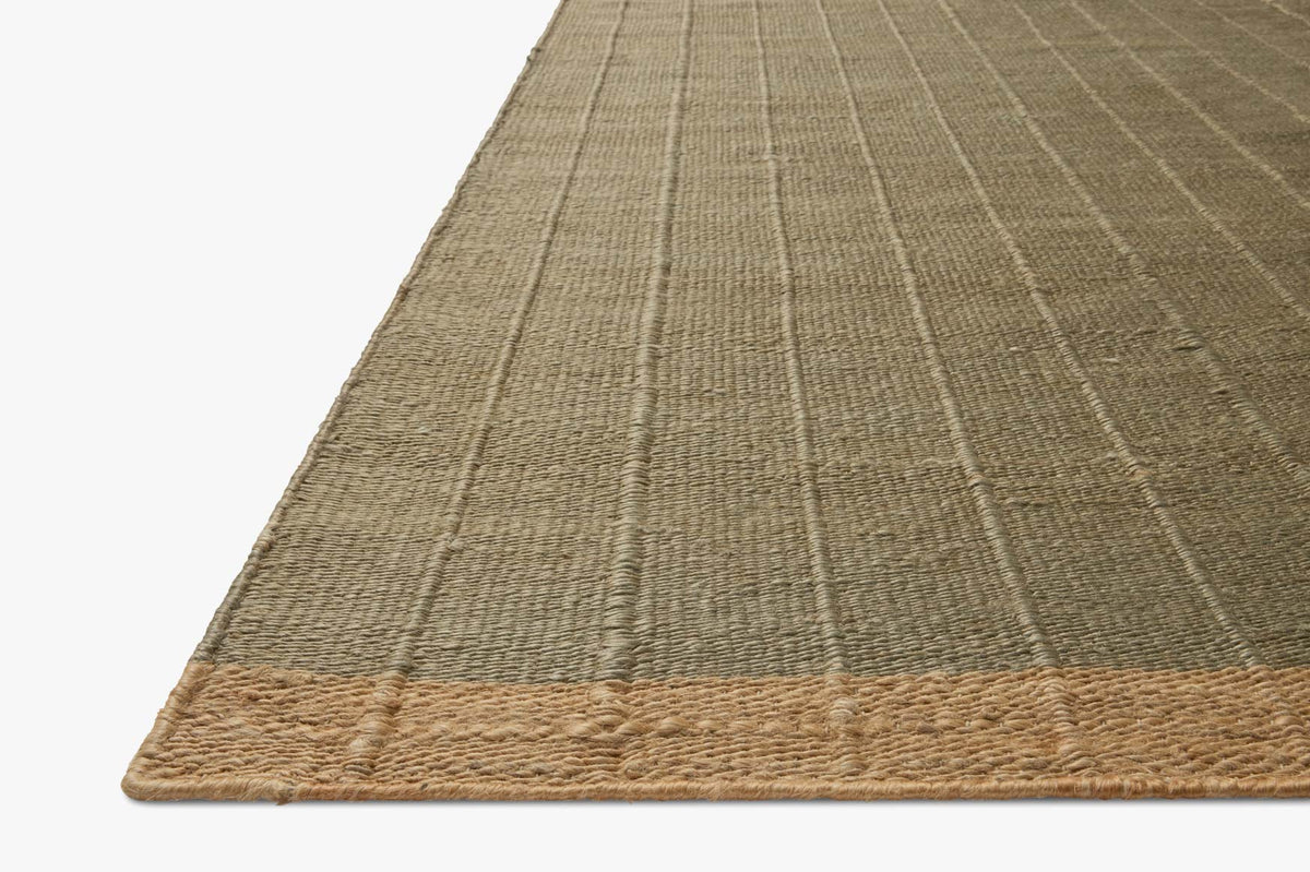 Laken Sage/Natural Rug – corner detail