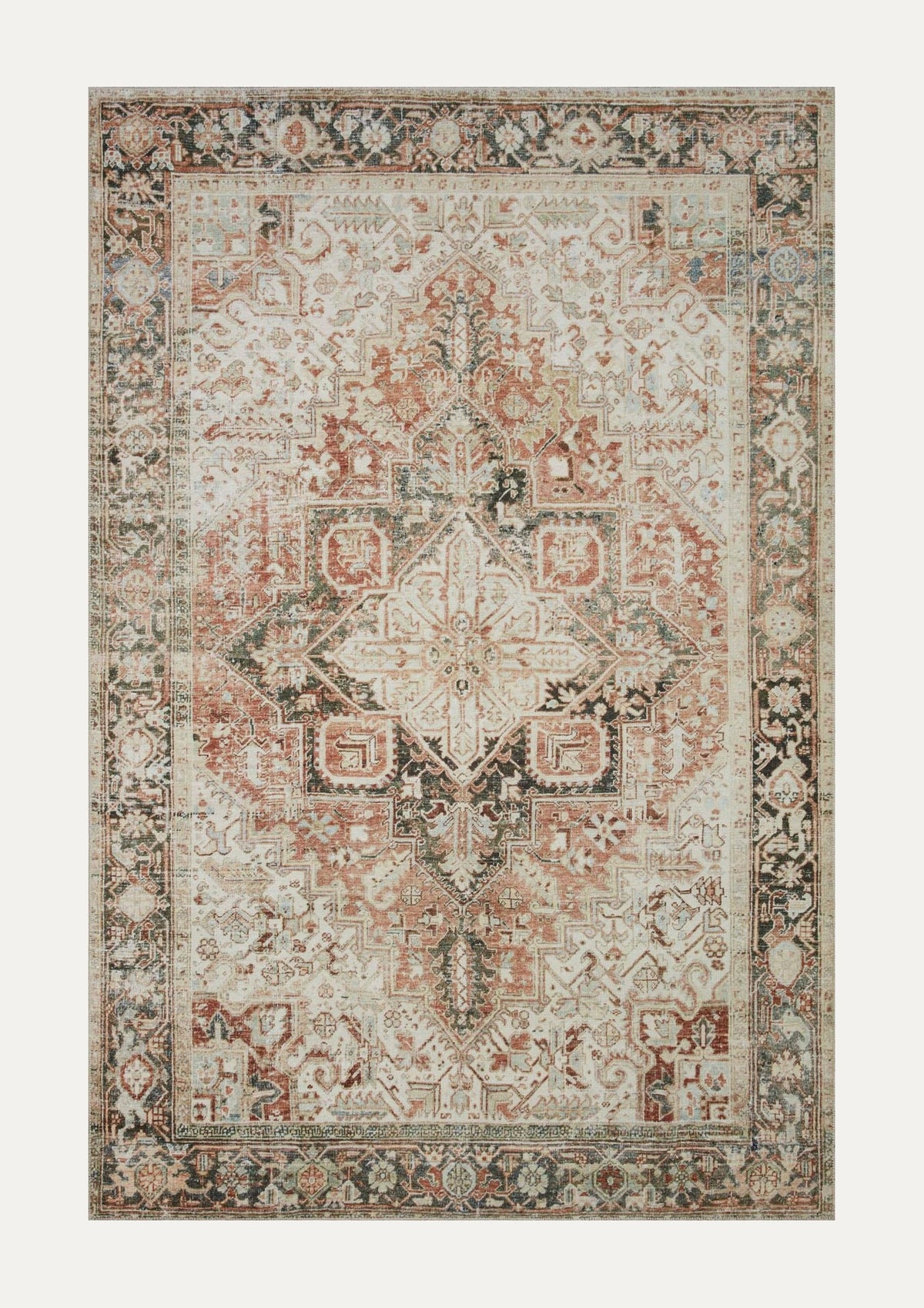 Lenna Rust/Charcoal Rug | Magnolia Home by Joanna Gaines × Loloi