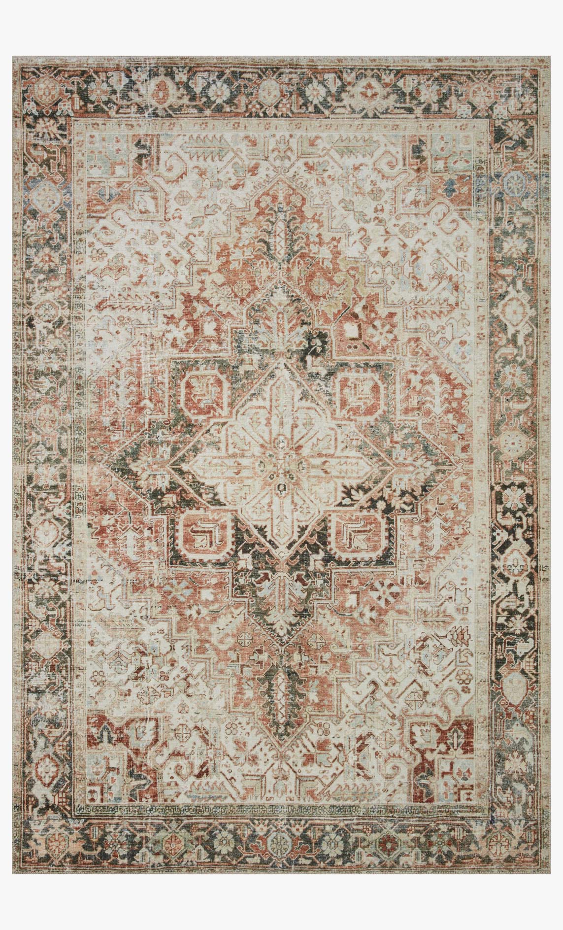 Lenna Rust/Charcoal Rug