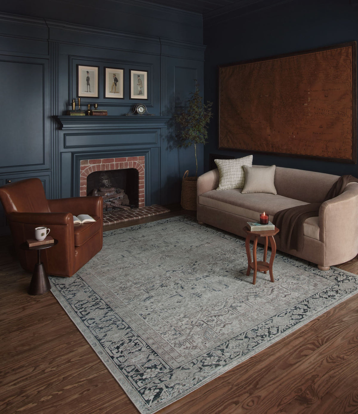 Lenna Natural/Denim Rug – detail