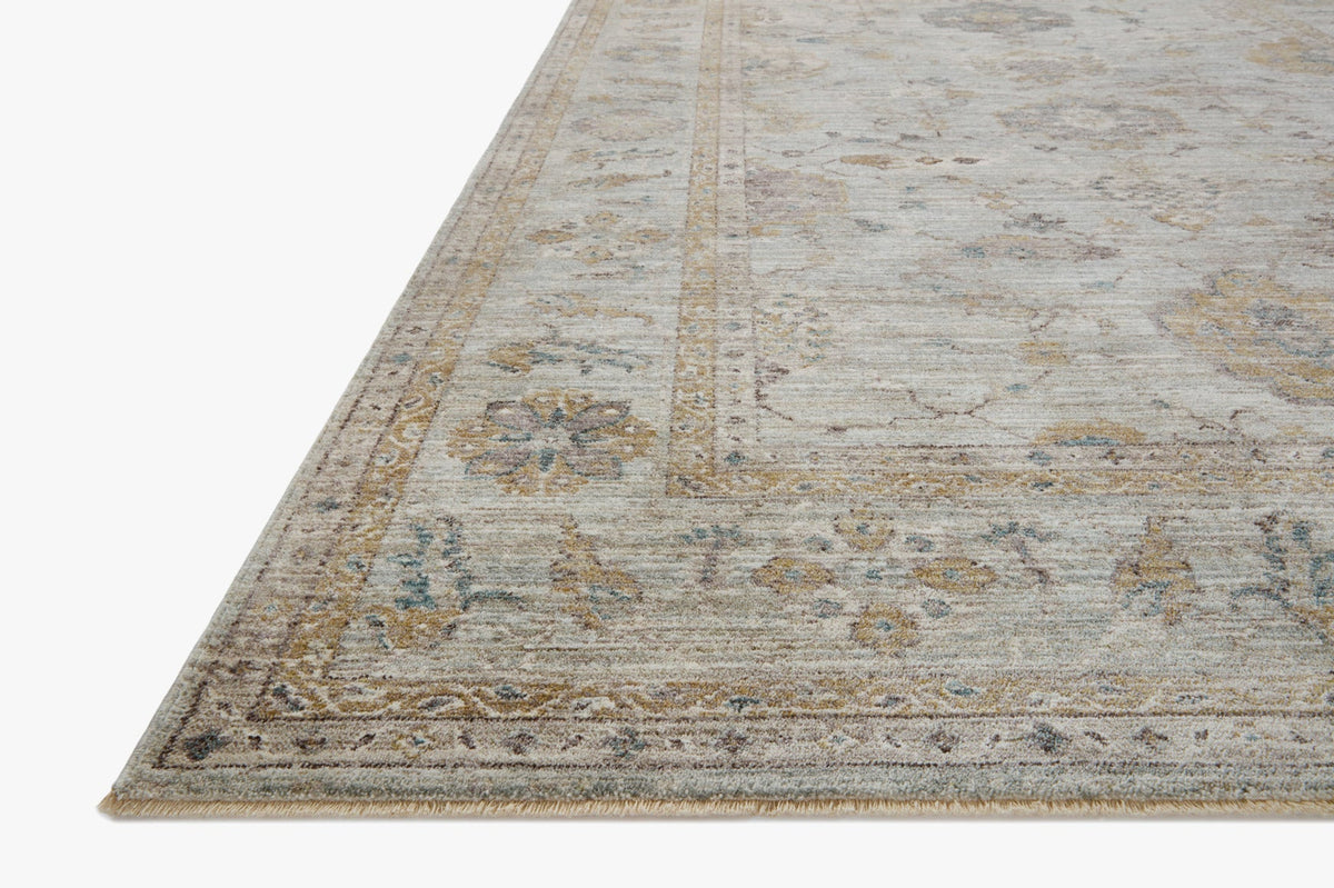 Millie Sky/Gold Rug – corner detail