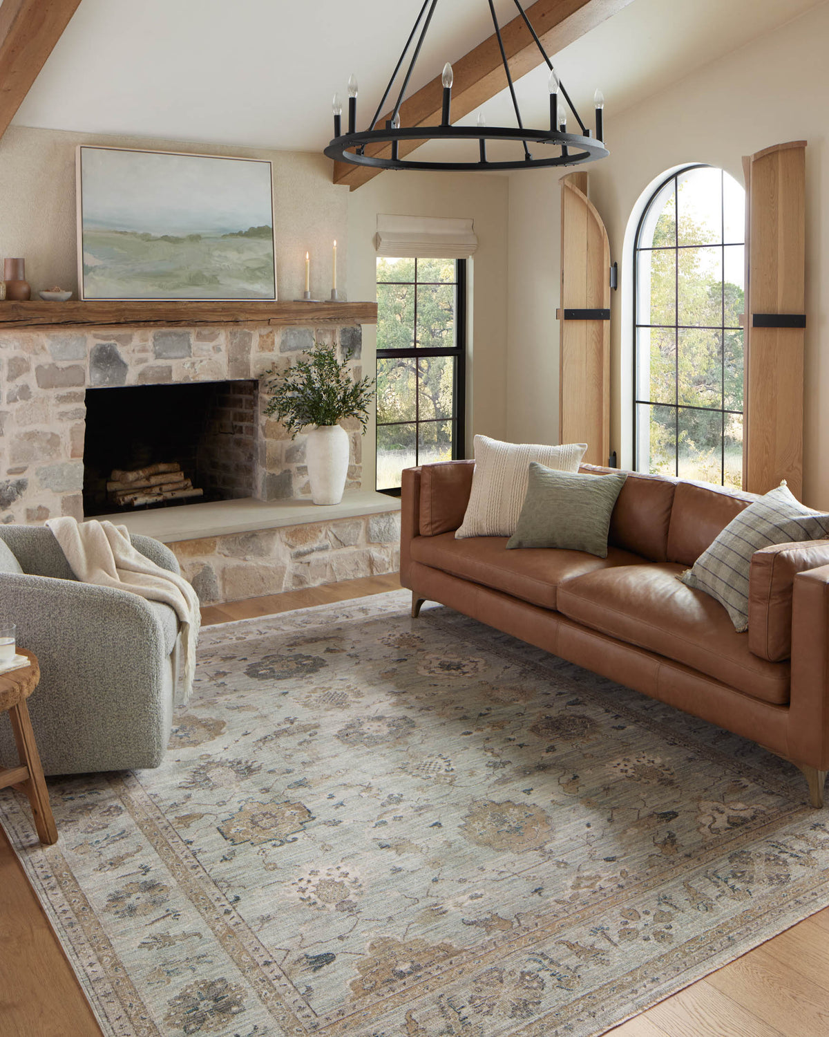 Millie Sky/Gold Rug – room scene