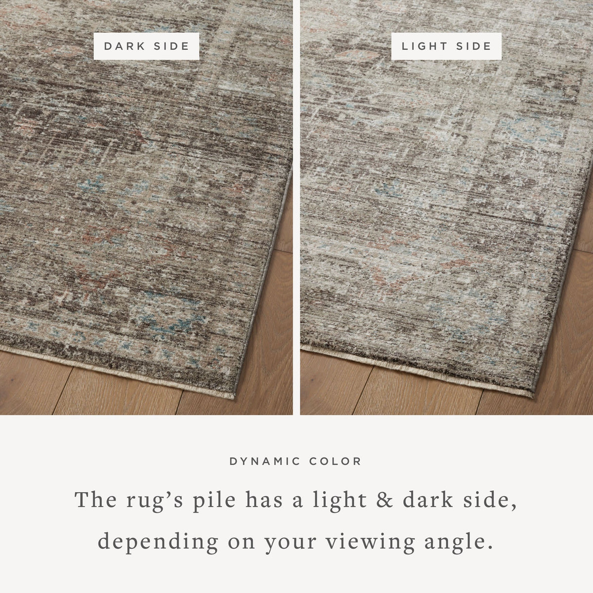 Millie Charcoal/Dove Rug – detail