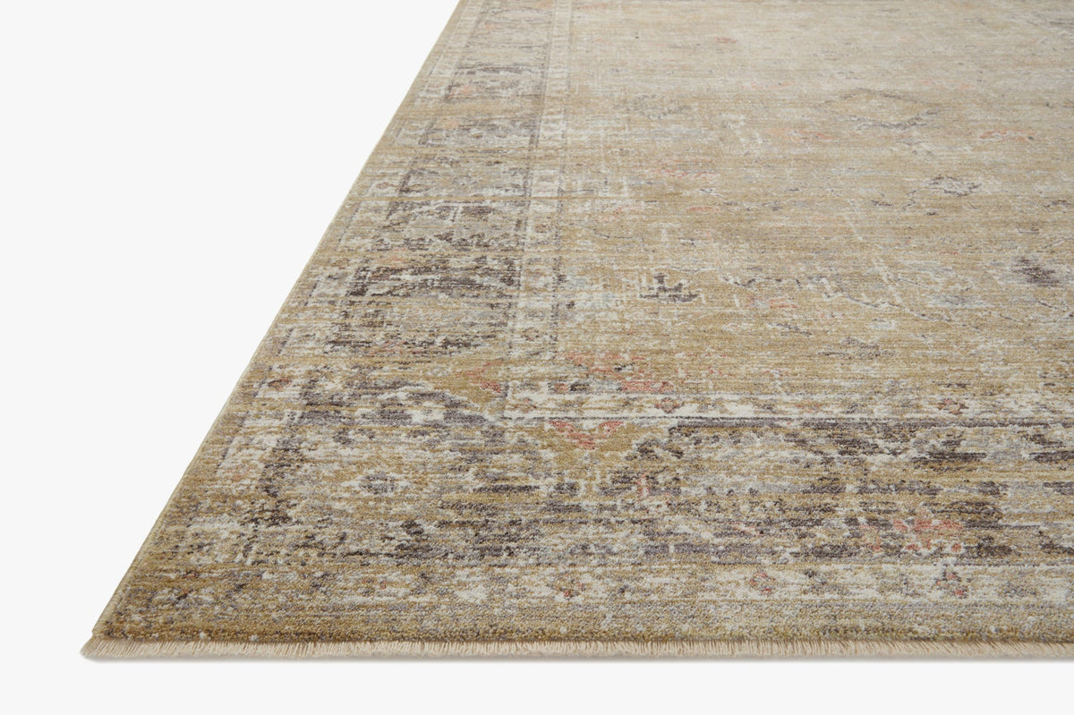 Millie Gold/Charcoal Rug – corner detail
