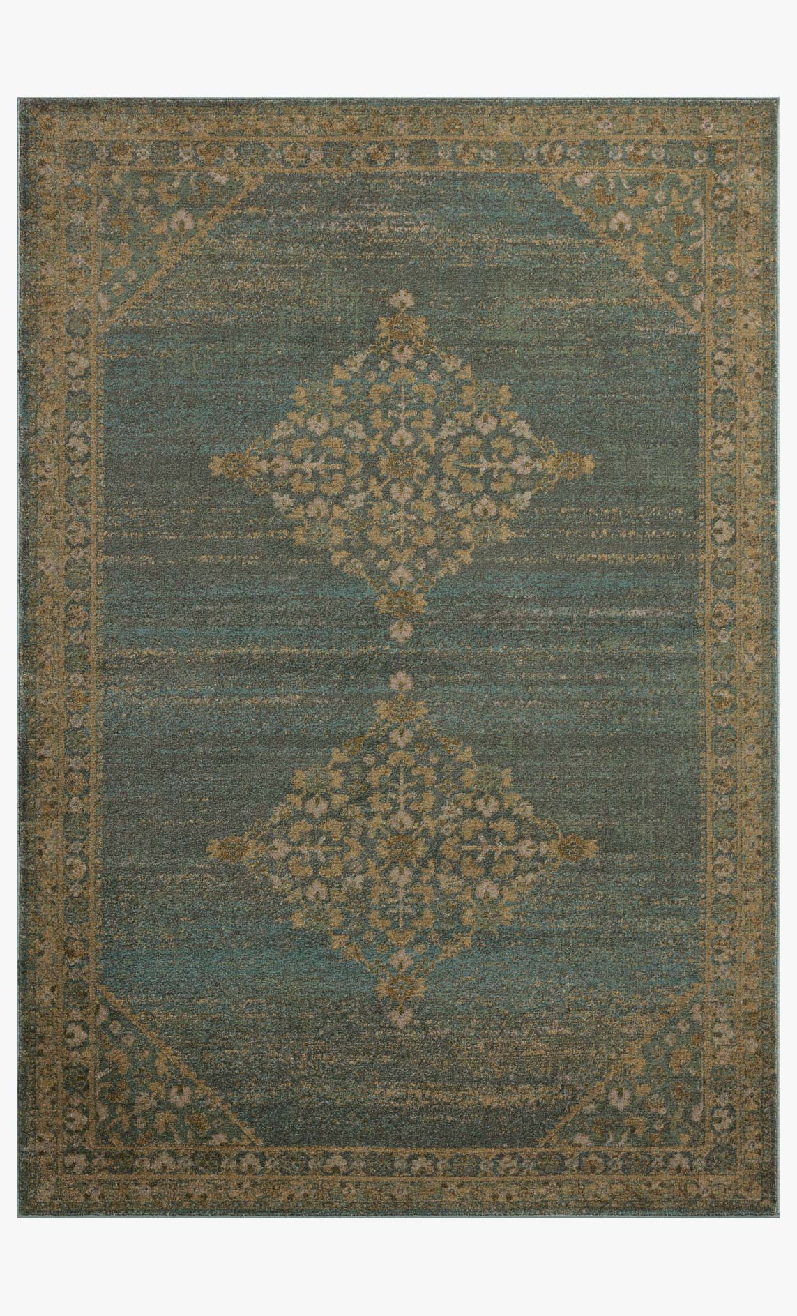 Mona Aqua/Wheat Rug