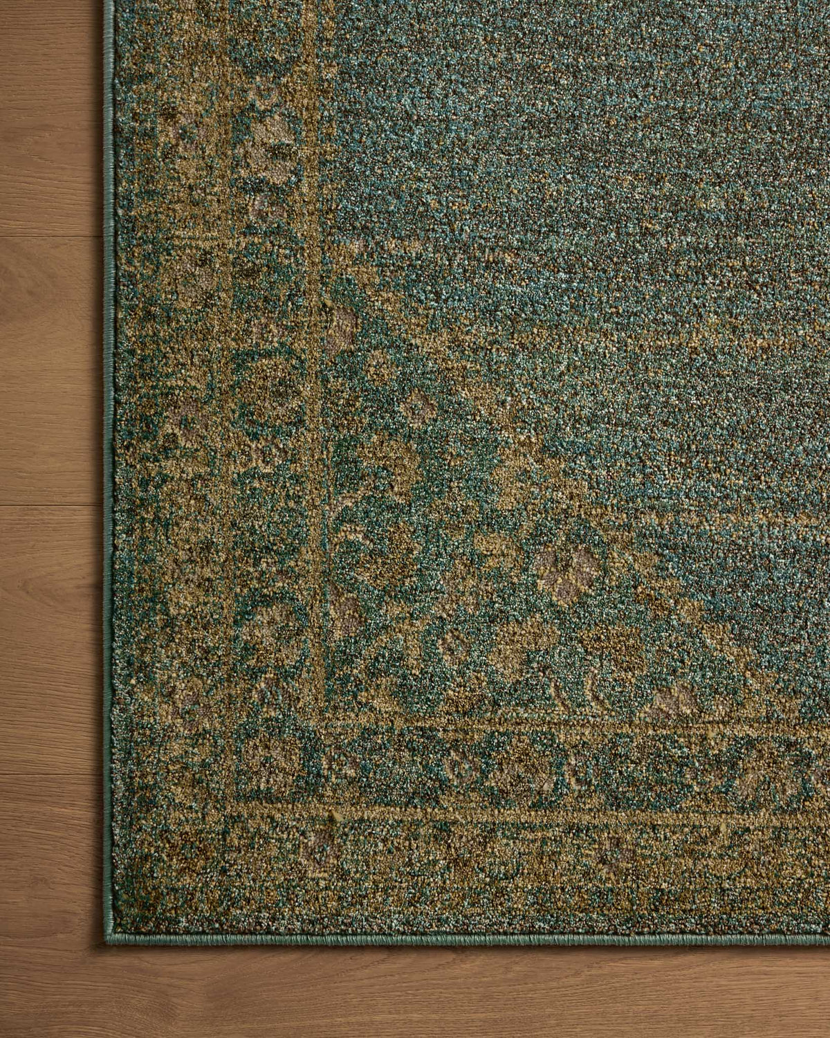 Mona Aqua/Wheat Rug – detail