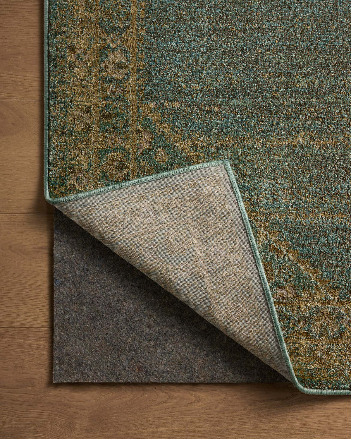 Mona Aqua/Wheat Rug – detail
