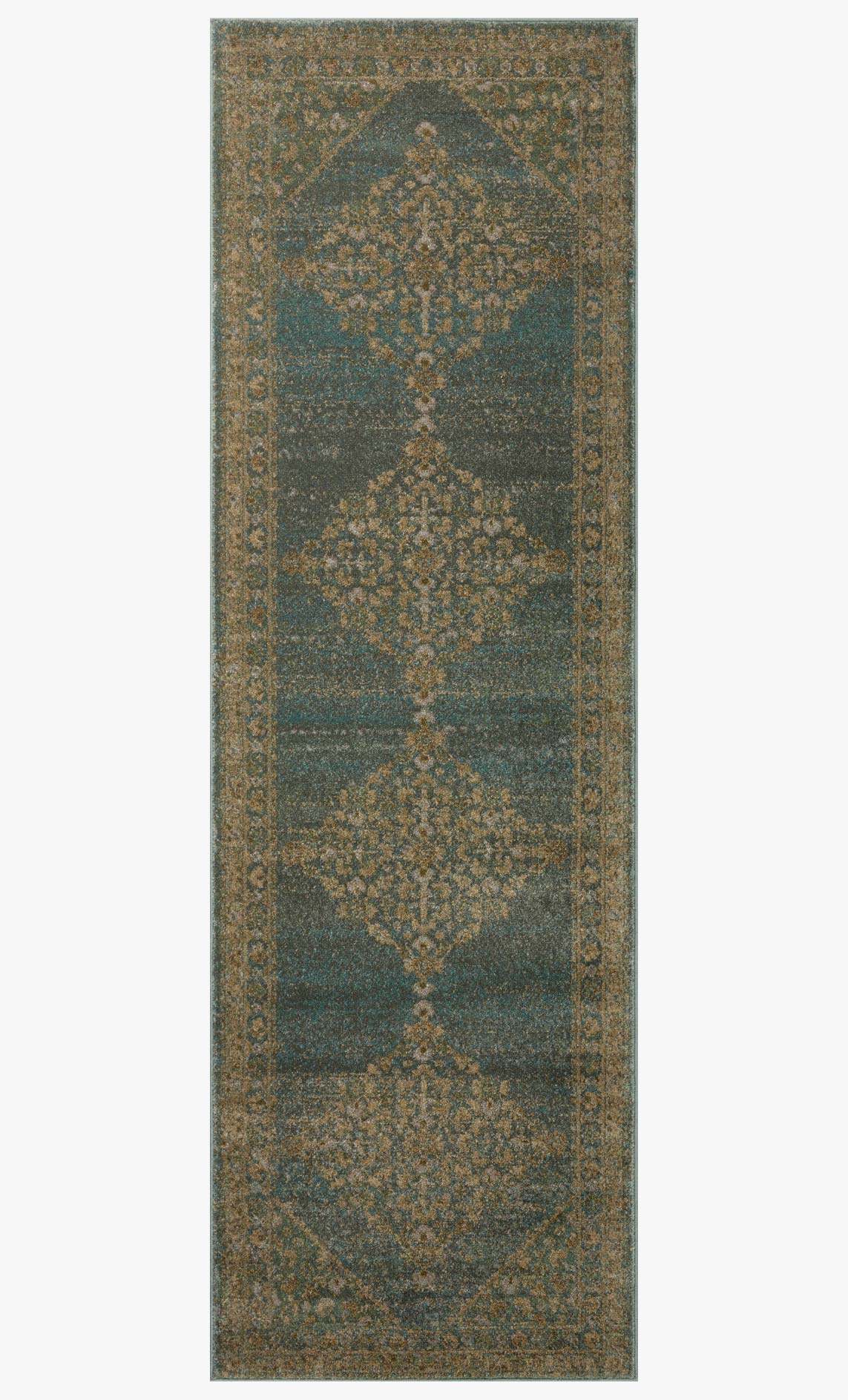 Mona Aqua/Wheat Rug – alternate view