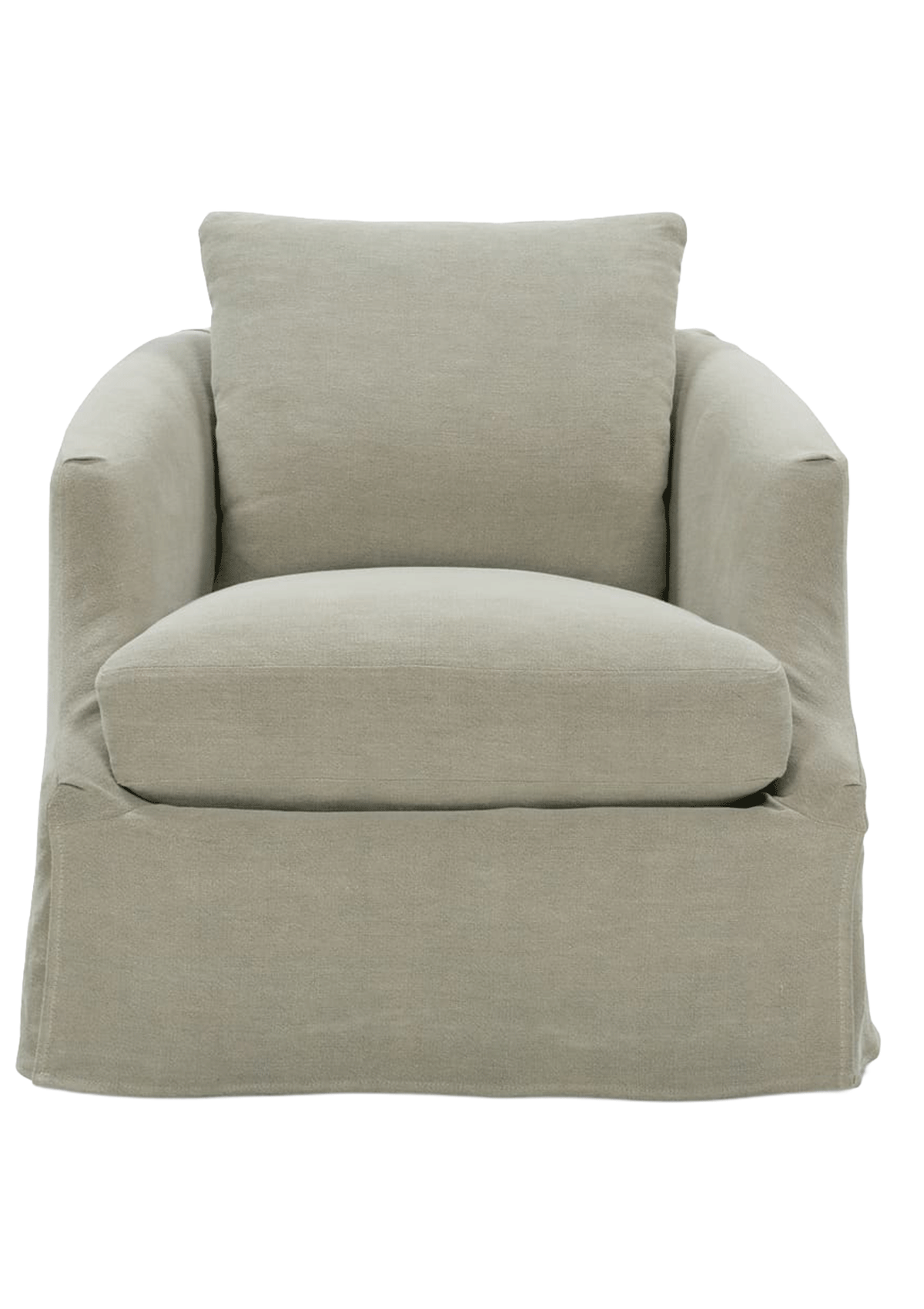 Madison Slipcovered Swivel Chair