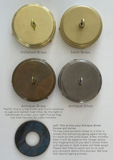 Luqa Vintage Brass Dish Wall Light