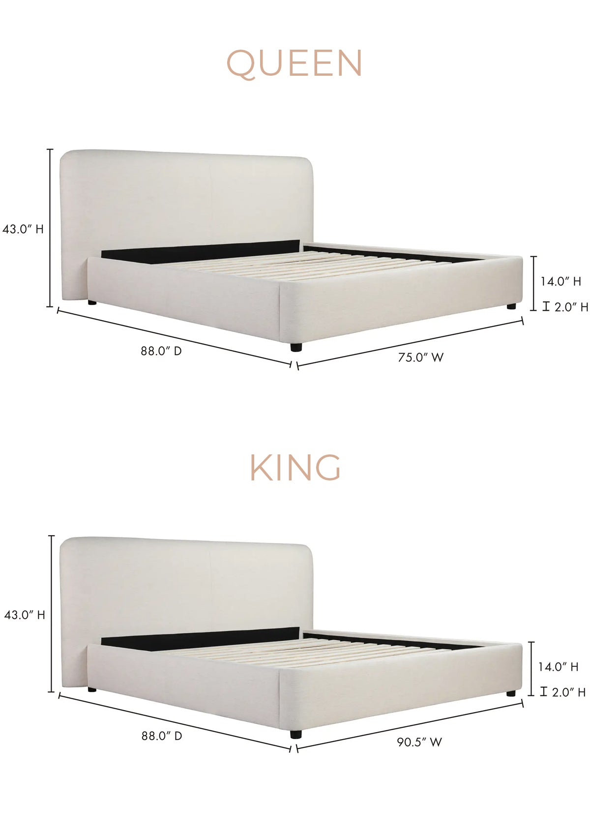 Mara Linen Bed Frame
