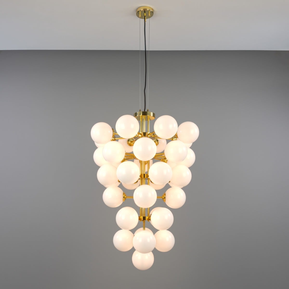 Merlot Grape Glass Cluster Chandelier