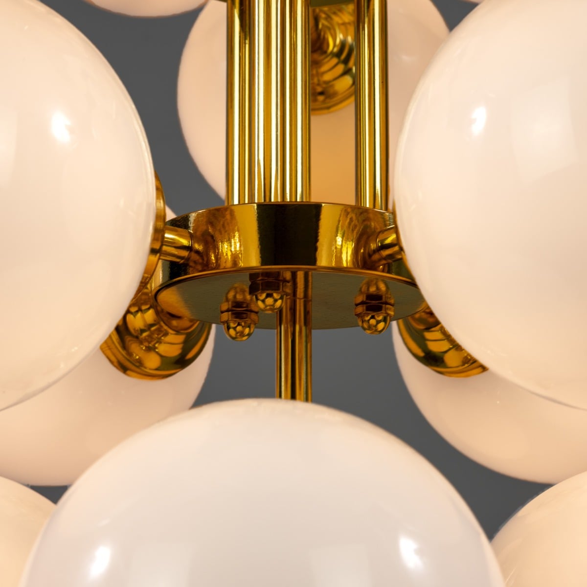 Merlot Grape Glass Cluster Chandelier