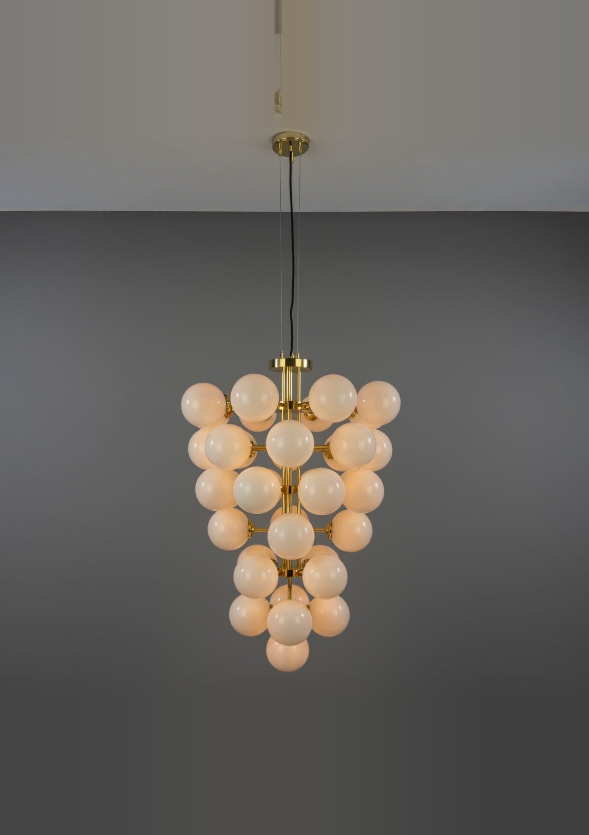 Merlot Grape Glass Cluster Chandelier