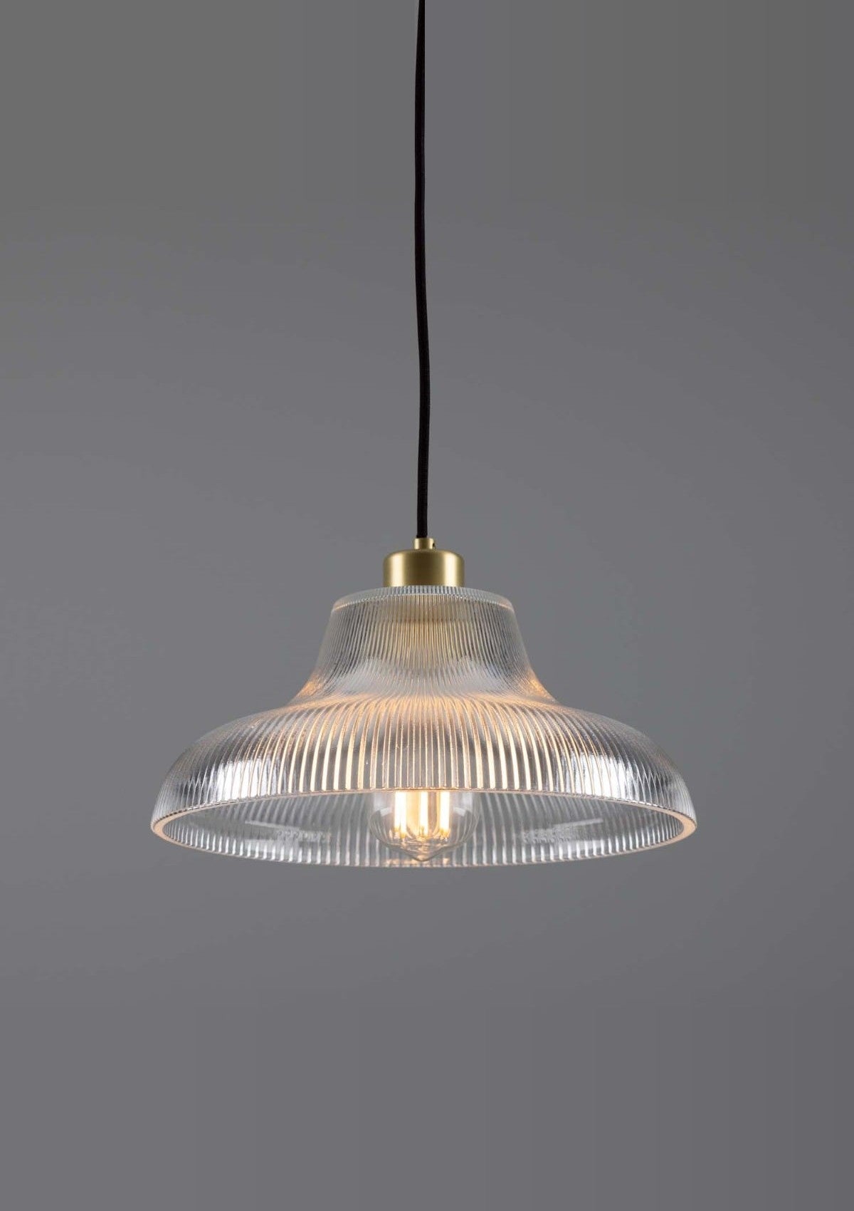 Mono Vintage Railway Pendant Light 11.75" – Satin Brass