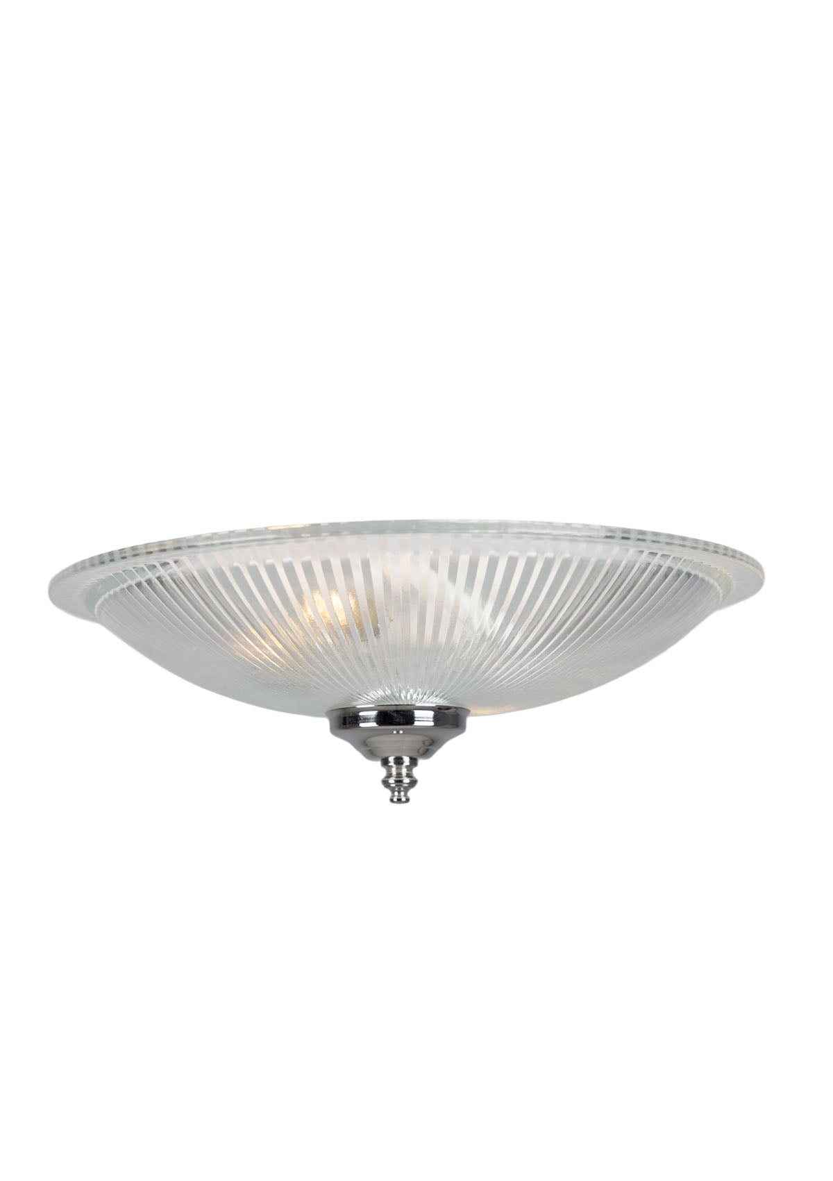 Nicosa Shallow Prismatic Glass Flush Ceiling Light