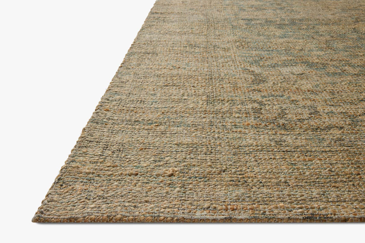 Oakley Blue/Beige Rug – corner detail