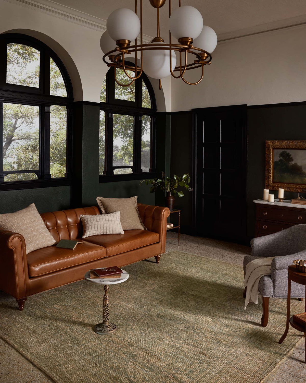 Oakley Lagoon/Rust Rug – detail