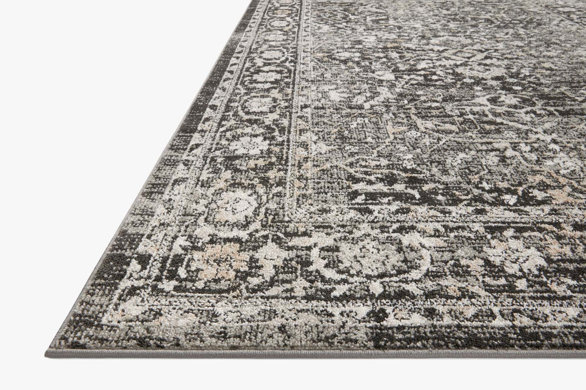 Odette Charcoal/Silver Rug – corner detail