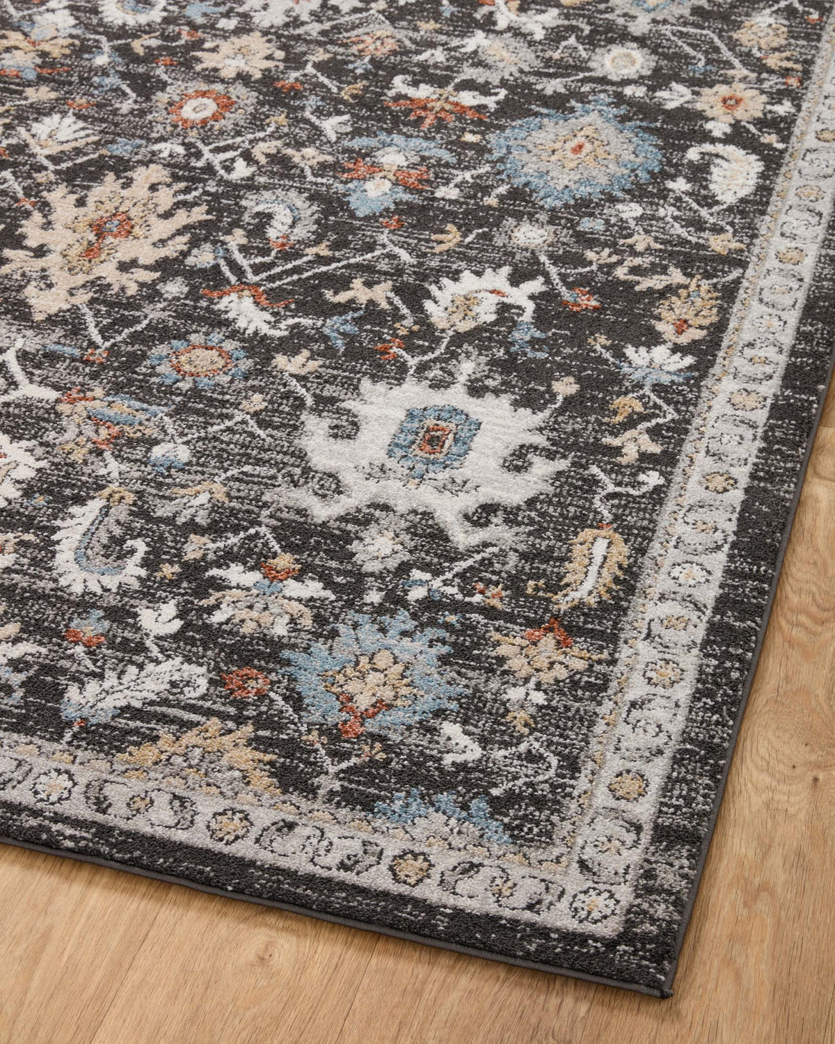 Odette Charcoal/Multi Rug – detail