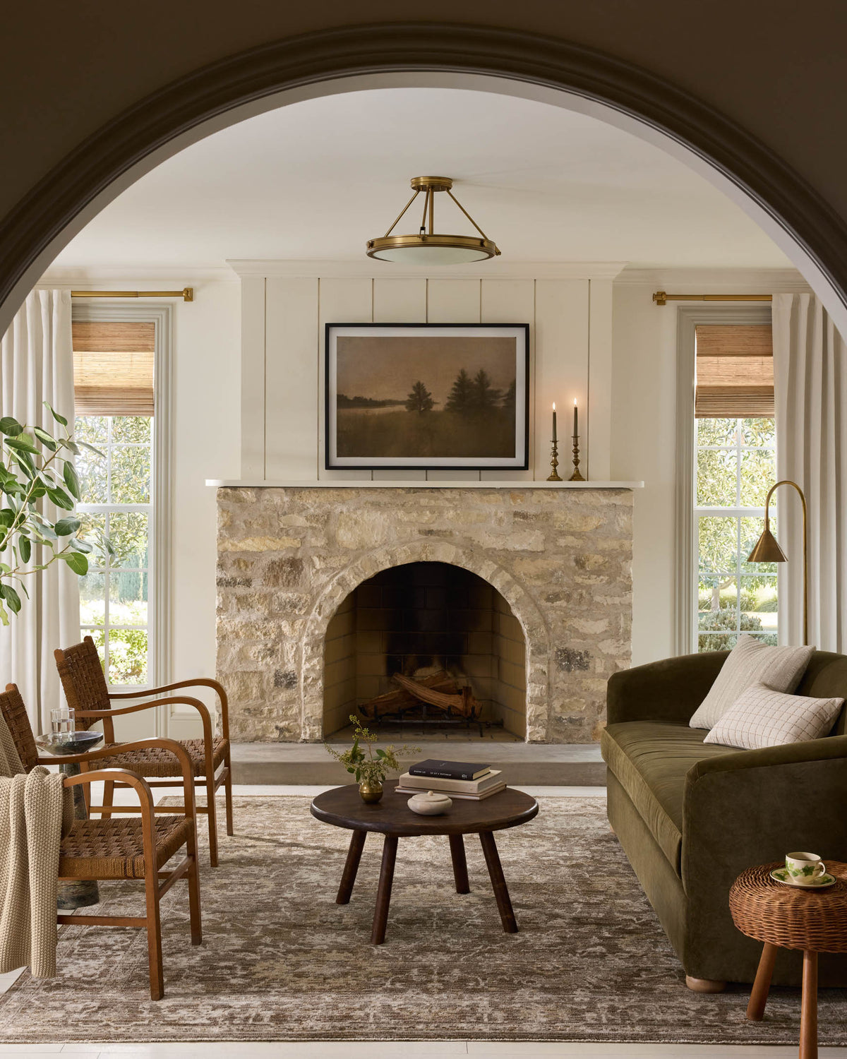 Pace Bark/Natural Rug – room scene