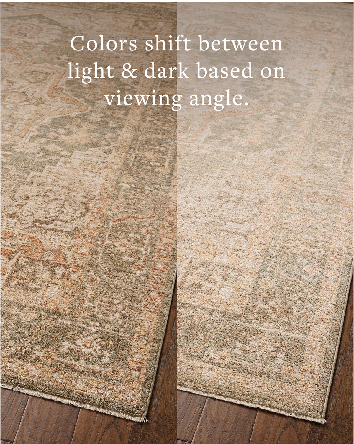 Palma Olive/Spice Rug – detail