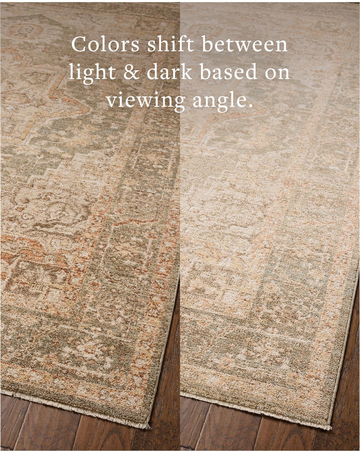 Palma Olive/Spice Rug – detail